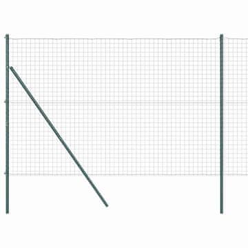 Vidaxl Ograda s postovima Zelena 1,6 x 10 m Čelik i PVC