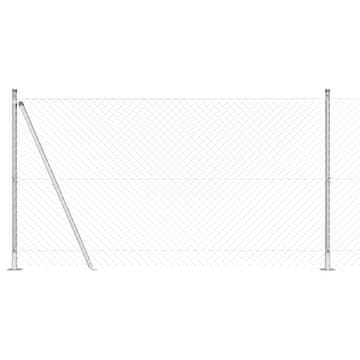 Vidaxl Stup za ogradu Srebrno 25 x 1,2 m (60 x 60 mm mreža) Čelik