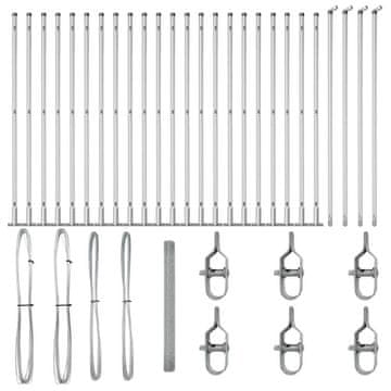 Vidaxl Stup za ogradu Srebrna