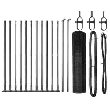 Vidaxl Stup za ogradu Siva