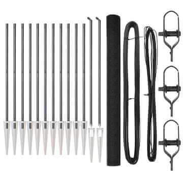 Vidaxl Stup za ogradu Siva