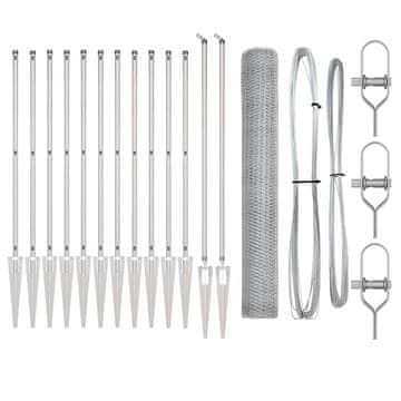 Vidaxl Stup za ogradu Srebrna