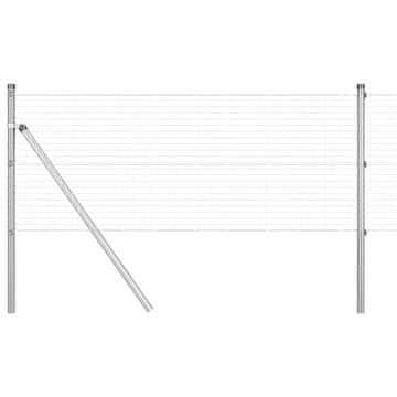 Vidaxl Stup za ogradu Srebrno 25 x 0,8 m (mreža 25 x 25 mm) Čelik