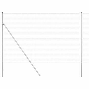 Vidaxl Stup za ogradu Srebrno 25 x 1,5 m (mreža 25 x 25 mm) Čelik