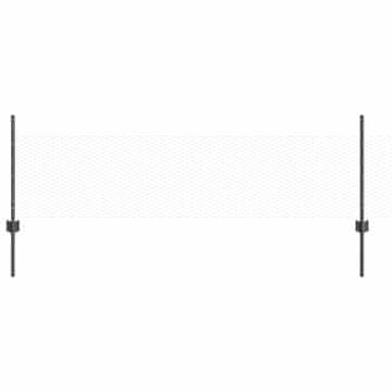 Vidaxl Ograda s postovima Siva