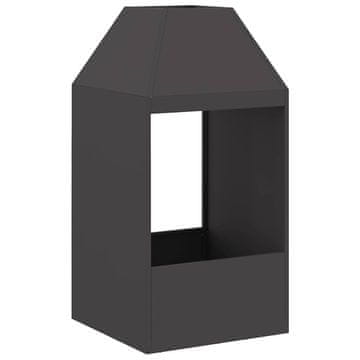 Vidaxl Kamin Crna 50 x 50 x 100 cm Čelik