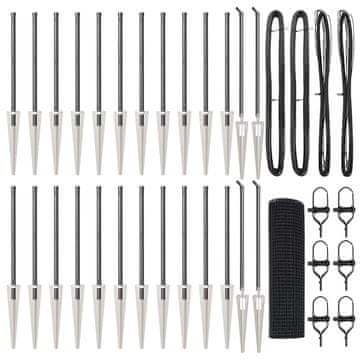 Vidaxl Stup za ogradu Siva