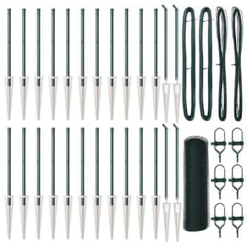 Vidaxl Stup za ogradu Zelena