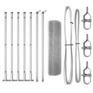 Vidaxl Stup za ogradu Srebrna