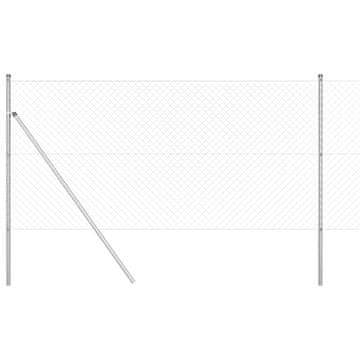 Vidaxl Stup za ogradu Srebrno 10 x 1,4 m (40 x 40 mm mreža) Čelik