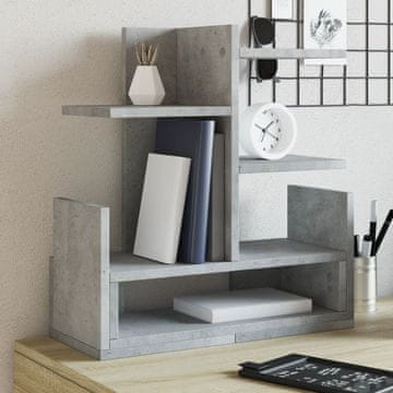 Vidaxl Organizator za stol boje betona i sive 49x20x52,5 cm