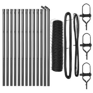 Vidaxl Stup za ogradu Siva