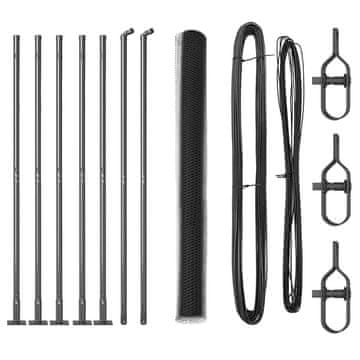 Vidaxl Stup za ogradu Siva