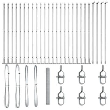 Vidaxl Stup za ogradu Srebrna