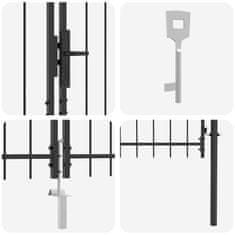 Vidaxl Dvoja vrata Woerden Siva 299,5 x 174,5 cm Čelik