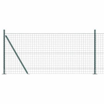 Vidaxl Ograda s postovima Zelena 0,8 x 25 m Čelik i PVC