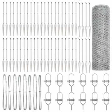 Vidaxl Stup za ogradu Srebrna