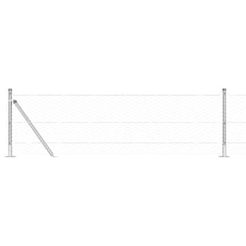 Vidaxl Stup za ogradu Srebrna