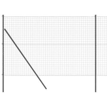 Vidaxl Ograda s postovima Siva 1,5 x 10 m Čelik i PVC