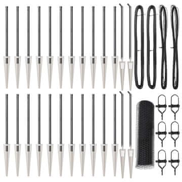 Vidaxl Stup za ogradu Siva