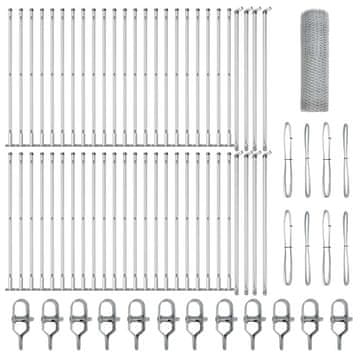 Vidaxl Stup za ogradu Srebrna