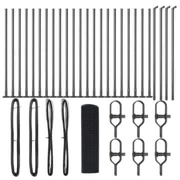 Vidaxl Stup za ogradu Siva