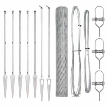 Vidaxl Stup za ogradu Srebrna