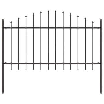 Vidaxl Vrtna Ograda Woerden Siva 170 x 140 cm Čelik s prahom premazan