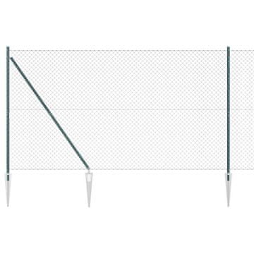 Vidaxl Stup za ogradu Zelena 10 x 1,6 m (40 x 40 mm mreža) Čelik i PVC
