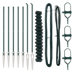 Vidaxl Stup za ogradu Zelena 10 x 1,6 m (60 x 60 mm mreža) Čelik i PVC