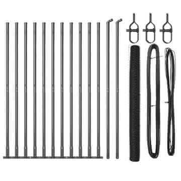 Vidaxl Stup za ogradu Siva