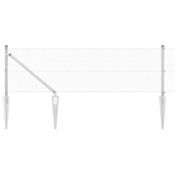 Vidaxl Stup za ogradu Srebrna