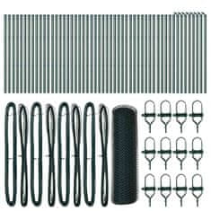 Vidaxl Stup za ogradu Zelena 100 x 0,4 m (mreža 13 mm) Čelik i PVC