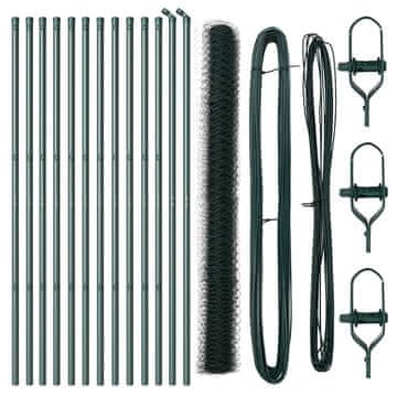 Vidaxl Stup za ogradu Zelena