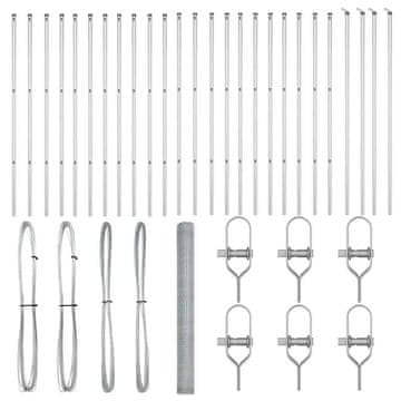 Vidaxl Stup za ogradu Srebrno 50 x 1,6 m (25 mm mrežica) Čelik