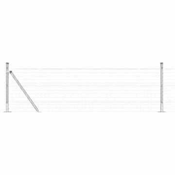 Vidaxl Ograda s postovima Srebrno 0,6 x 10 m Čelik