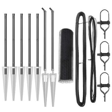 Vidaxl Stup za ogradu Siva