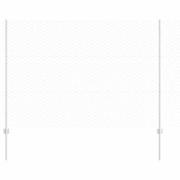 Vidaxl Ograda s postovima Srebrna