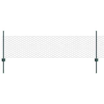 Vidaxl Ograda s postovima Zelena