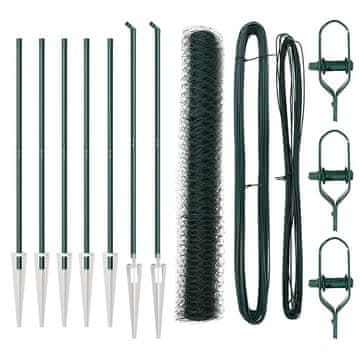 Vidaxl Stup za ogradu Zelena