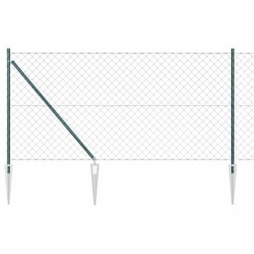 Vidaxl Stup za ogradu Zelena 10 x 1 m (60 x 60 mm mreža) Čelik i PVC
