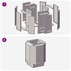 Vidaxl Oganj bez dima Smeđa 38 x 38 x 51 cm