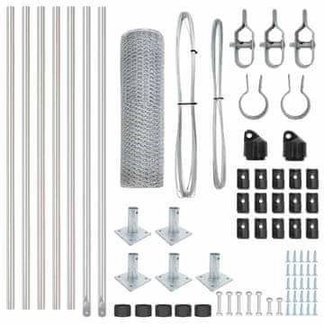 Vidaxl Stup za ogradu Srebrna