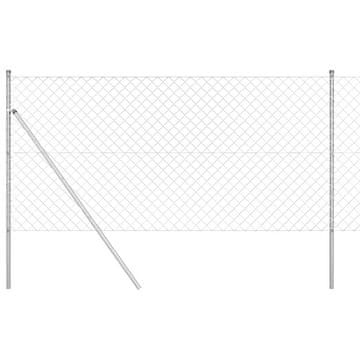 Vidaxl Stup za ogradu Srebrno 25 x 1,2 m (60 x 60 mm mreža) Čelik
