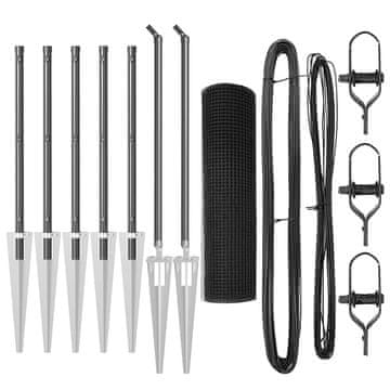 Vidaxl Stup za ogradu Siva