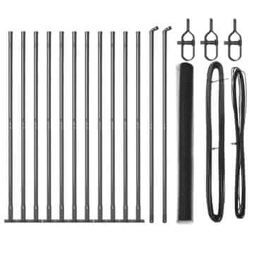 Vidaxl Stup za ogradu Siva