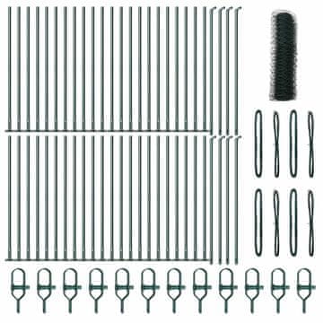 Vidaxl Stup za ogradu Zelena