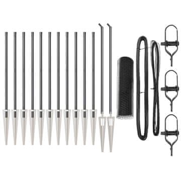 Vidaxl Stup za ogradu Siva