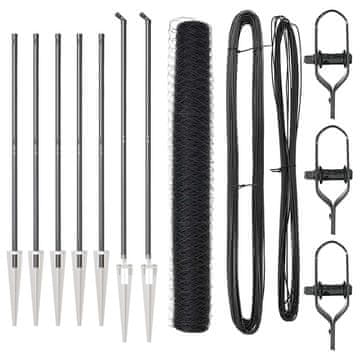 Vidaxl Stup za ogradu Siva