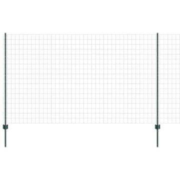Vidaxl Ograda s postovima Zelena